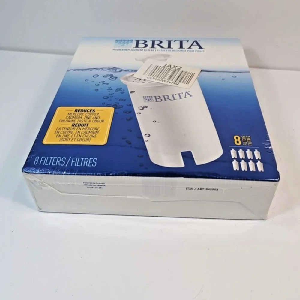 Genuine Brita Water Pitcher Standard Replacement Filters 8‎ Pack Box NEW SEALED
